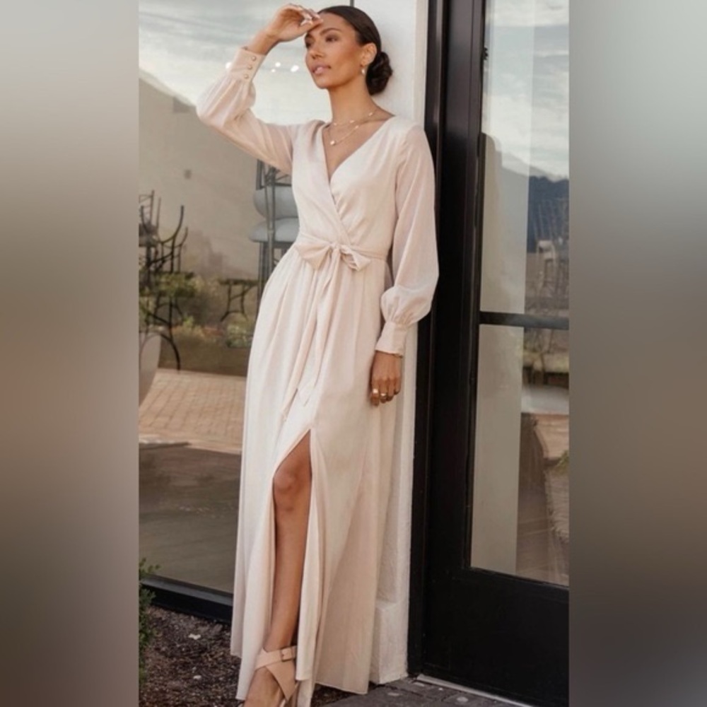 Bohme Marilyn Maxi Dress Champagne NWT